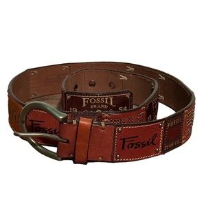Fossil Stitched Link Belt
